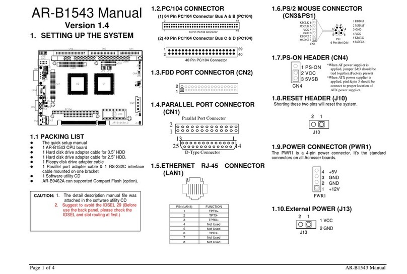 Acrosser Technology AR-B1543 manual