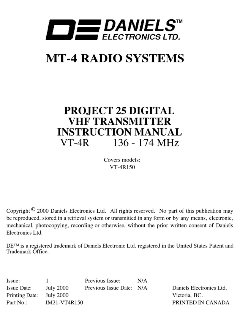 Daniels VT-4R150 instruction manual