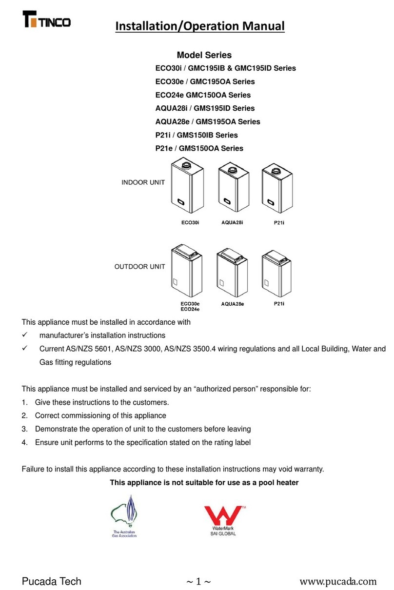 Tinco GMC195IB Series Installation and operation manual