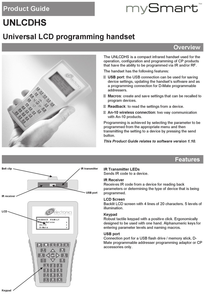 mySmart UNLCDHS Product guide