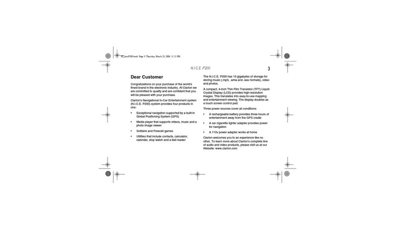 Clarion P200 user guide