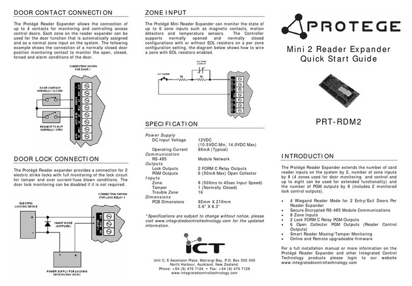 Protege PRT-RDM2 quick start guide