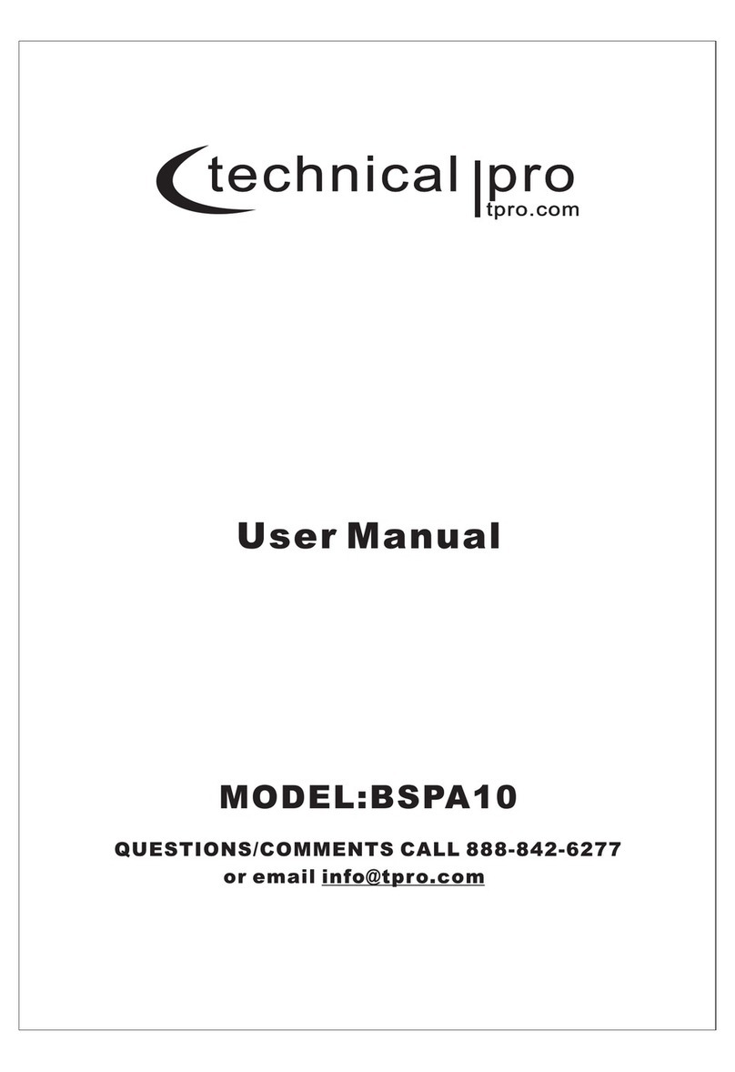 Technical Pro BSPA10 User manual