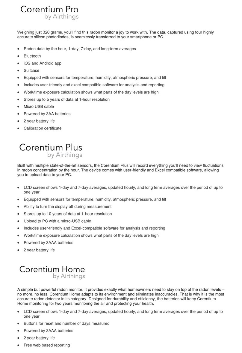 Airthings Corentium Pro User manual