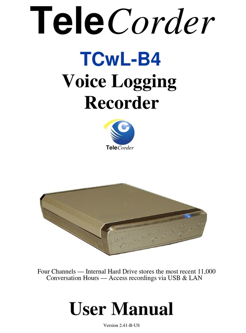 TeleCorder TCwL-B4 user manual