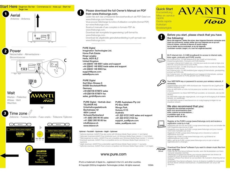 PURE AVANTI Flow quick start