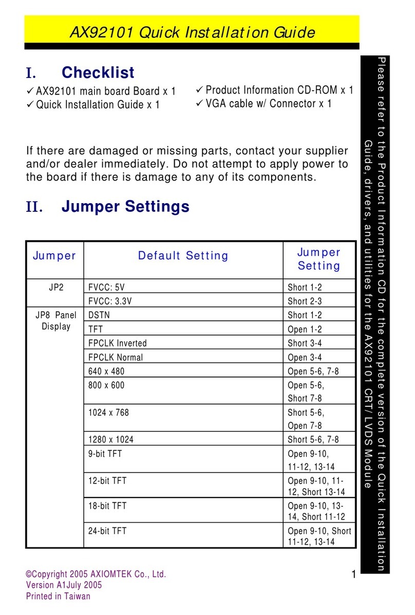 AXIOMTEK AX92101 User manual