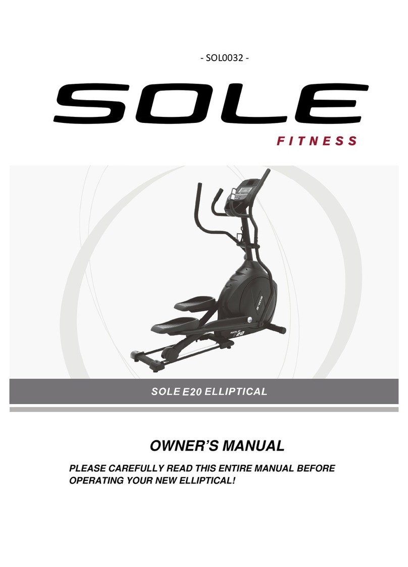 SOLE E20 owner's manual