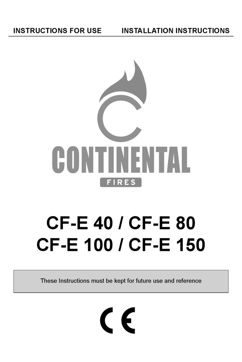 Continental Fires CF-E 40 Instructions for installation and use