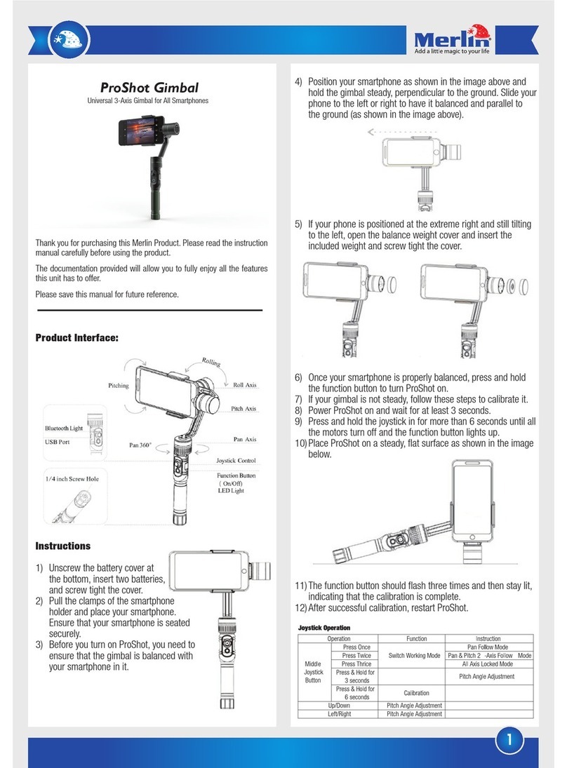 Merlin ProShot Gimbal instruction manual Merlin ProShot Gimbal instruction manual