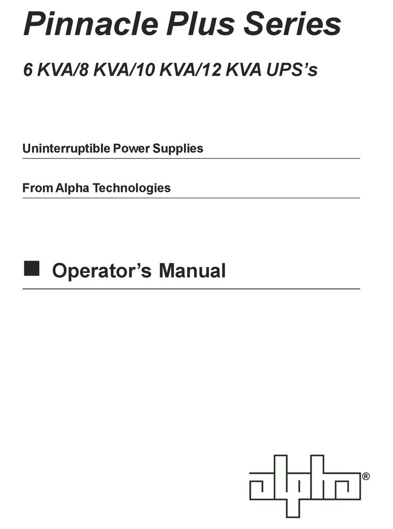 Alpha Pinnacle Plus Series Operator's manual