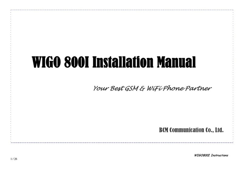 BCM WIGO 800I User manual