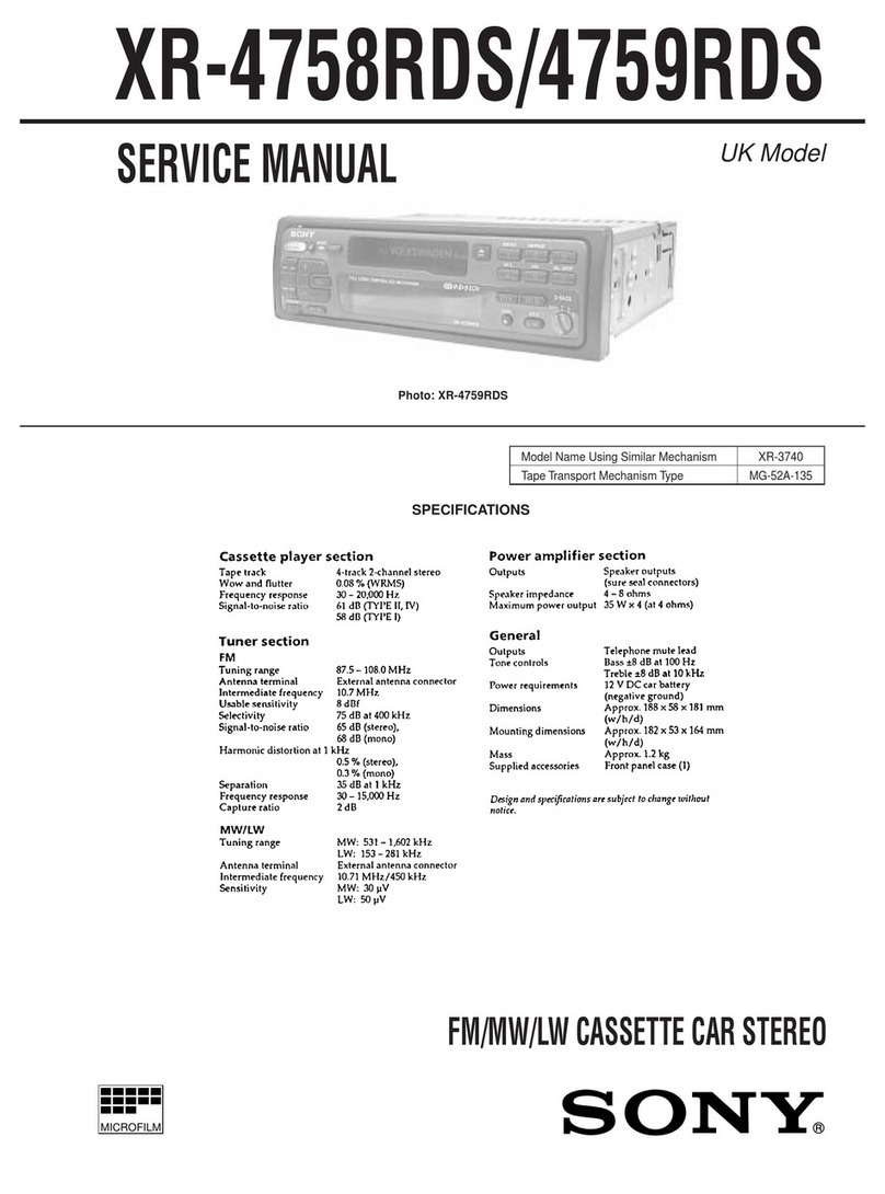 Sony XR-4759RDS User manual Sony XR-4759RDS User manual