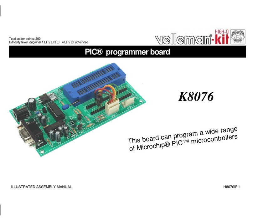 Velleman PIC K8076 User manual
