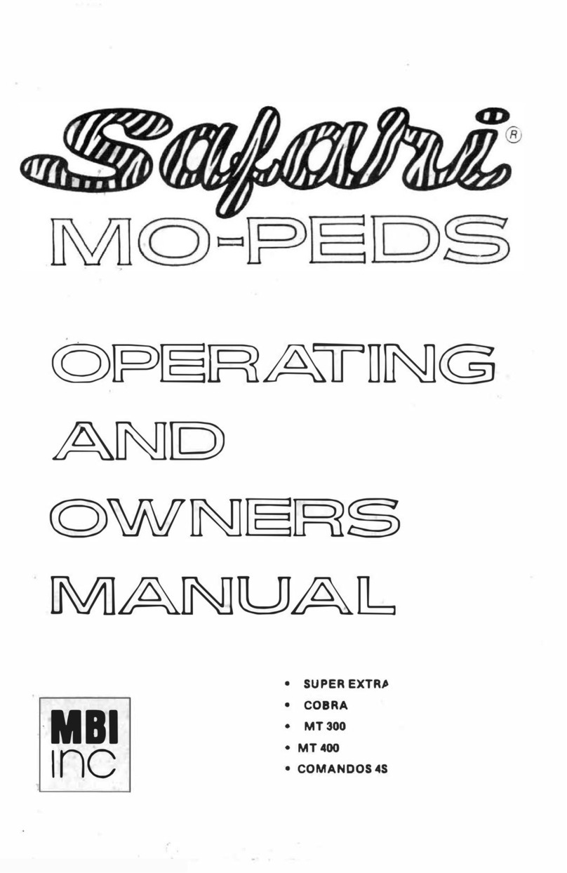 SAFARI Super Extra Operating and owners manual