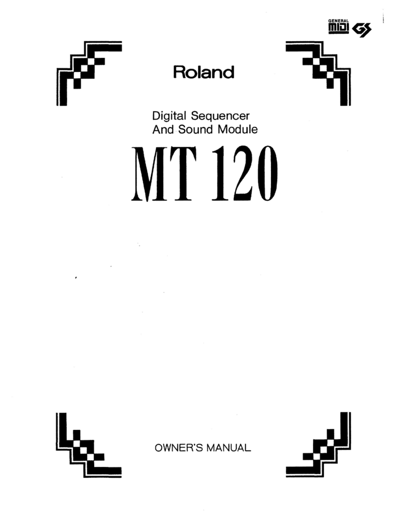 Roland MT 120 User manual
