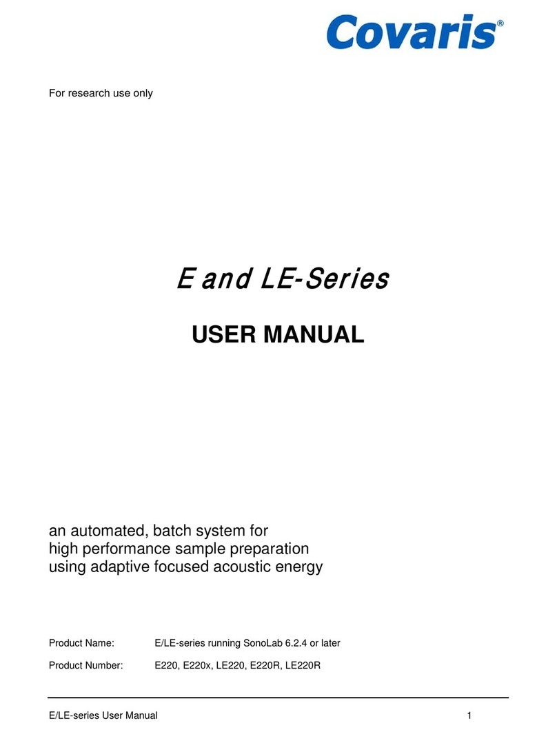 Covaris E220 evolution user manual