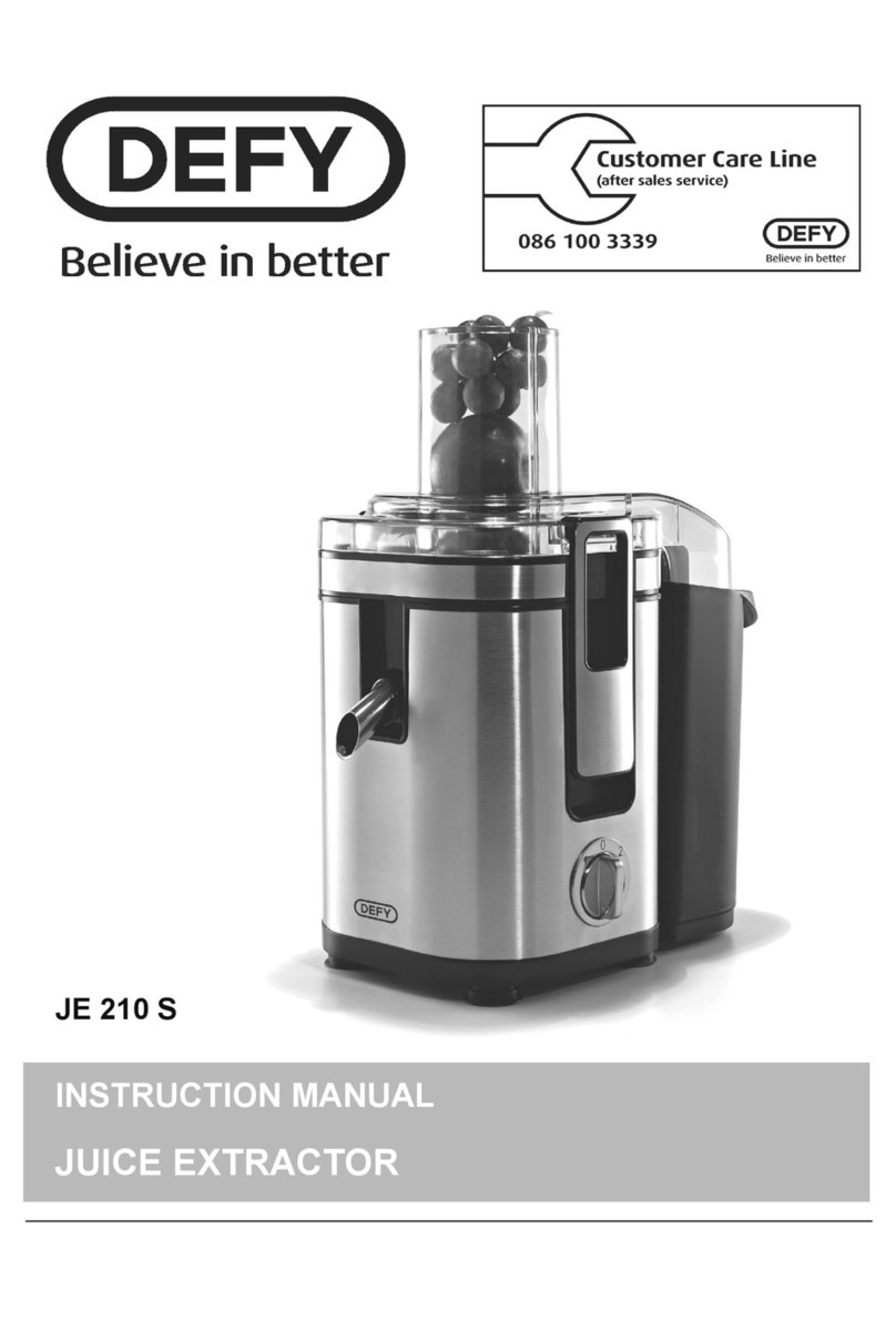 Defy JE 210 S User manual