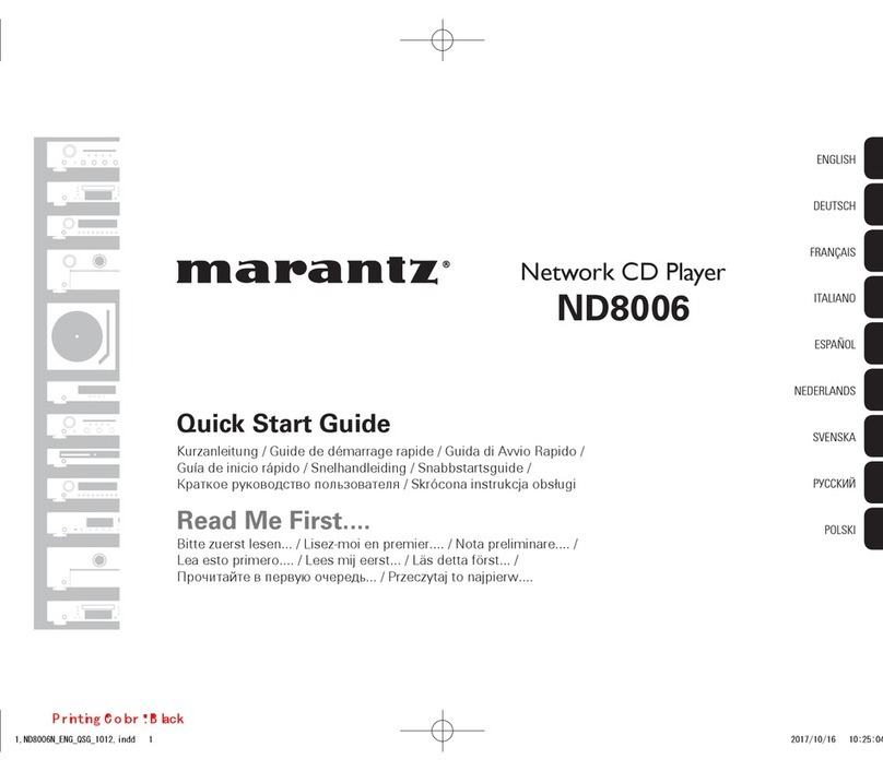 Marantz ND8006 quick start guide