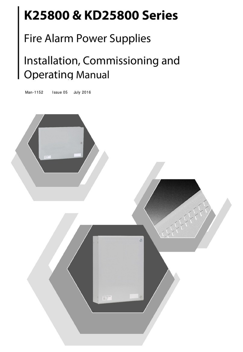 Kentec Electronics K25800 Series Installation, commissioning & operating manual Kentec Electronics K25800 Series Installation, commissioning & operating manual