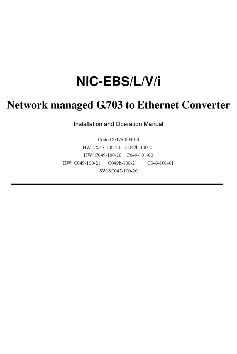 CCOM NIC-EBS/L/V Installation and operation manual