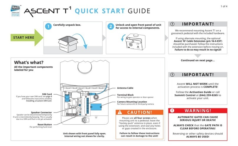 AAS Ascent T1 quick start guide