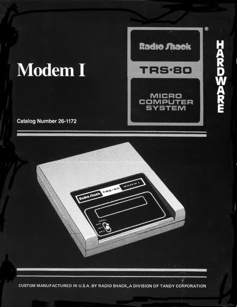 Radio Shack Modem I TRS-80 owner's manual