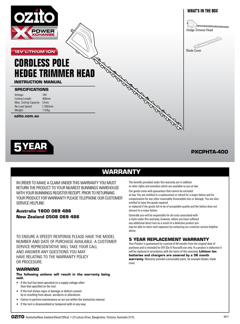 Ozito PXCPHTA-400 instruction manual
