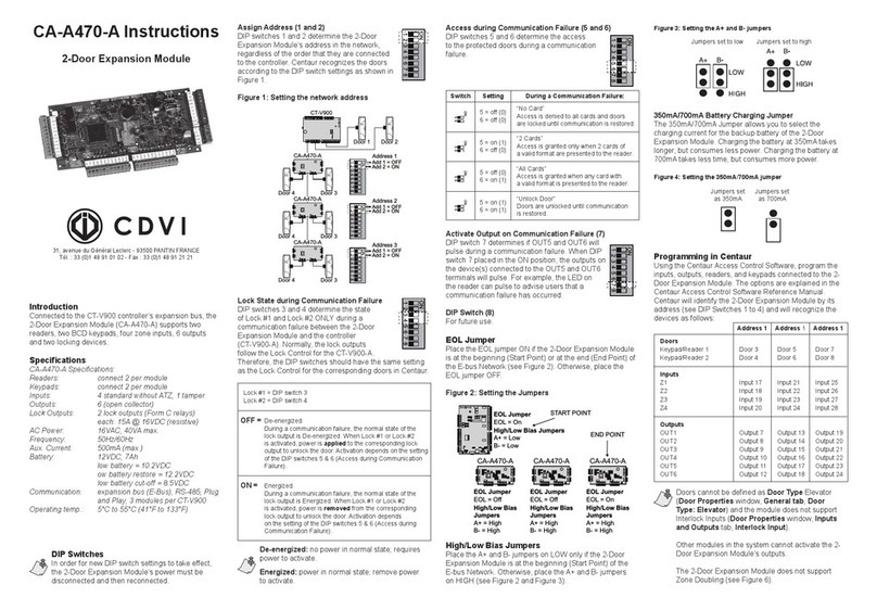 CDVI CA-A470-A User manual