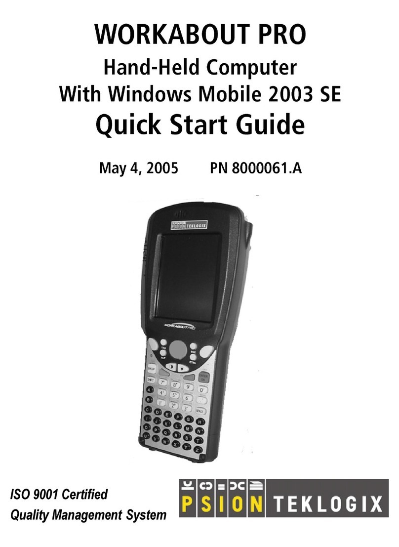Psion Teklogix WORKABOUT PRO S User manual Psion Teklogix WORKABOUT PRO S User manual