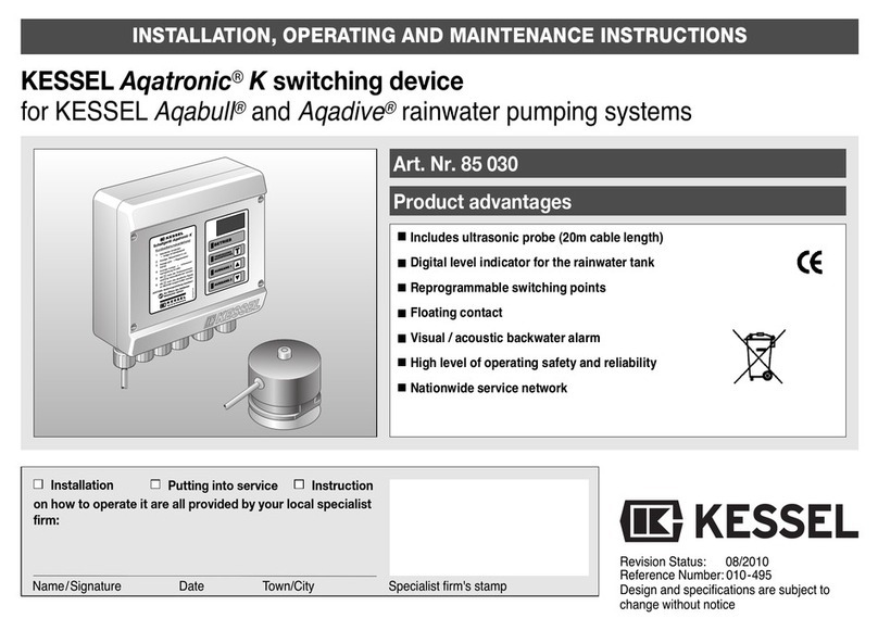 Kessel Aqatronic K Installation, operation and maintenance instructions Kessel Aqatronic K Installation, operation and maintenance instructions