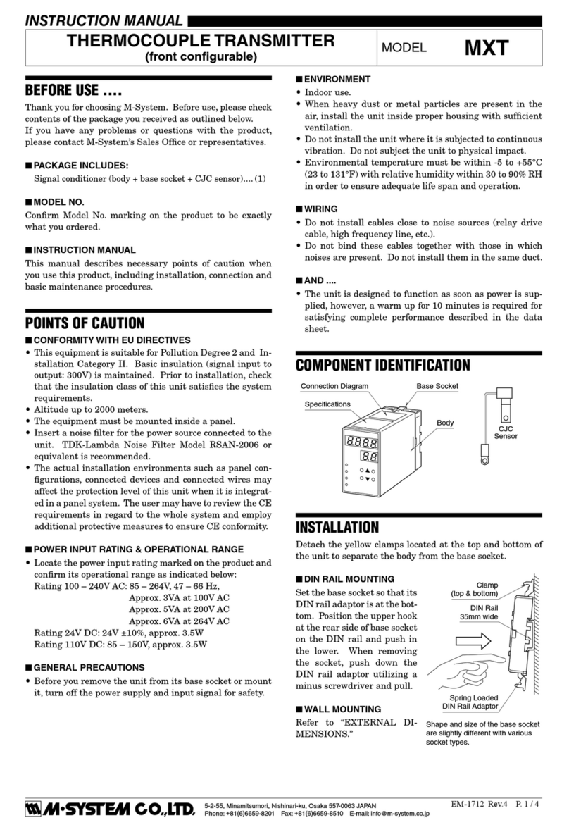 M-system MXT User manual