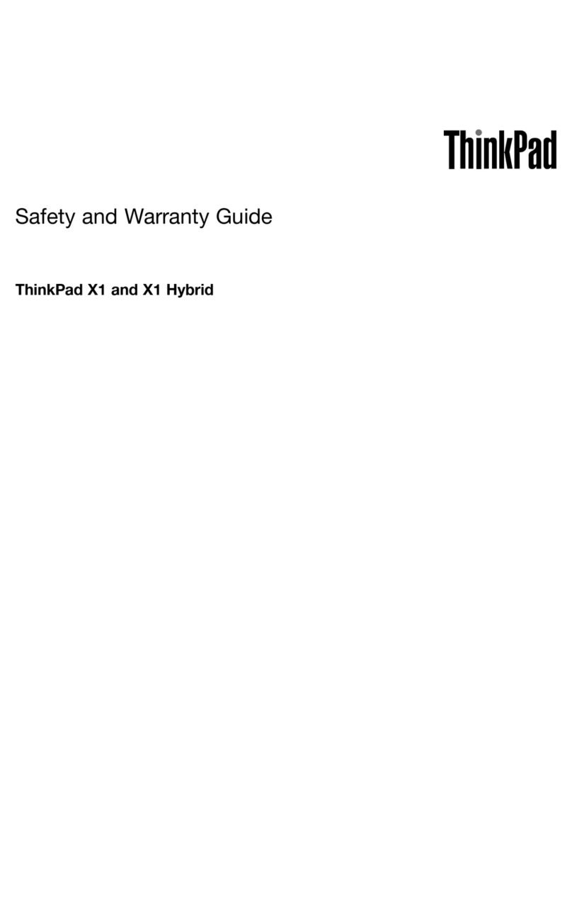 Lenovo ThinkPad X1 Hybrid Safety and Warranty Guide