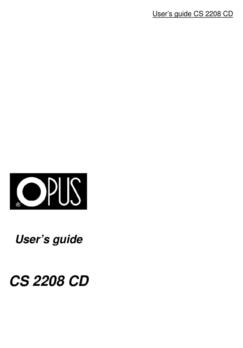 Opus CS 2208 CD user guide