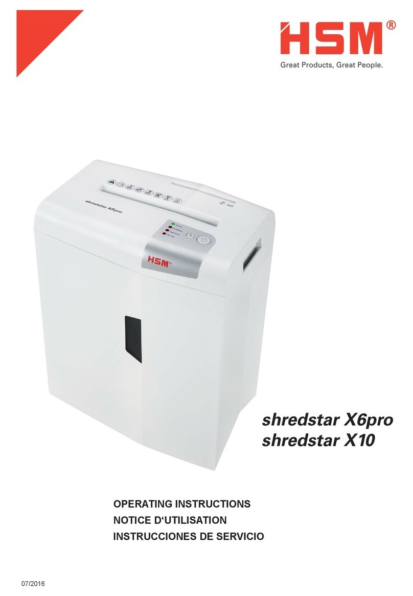 HSM shredstar x10 operating instructions