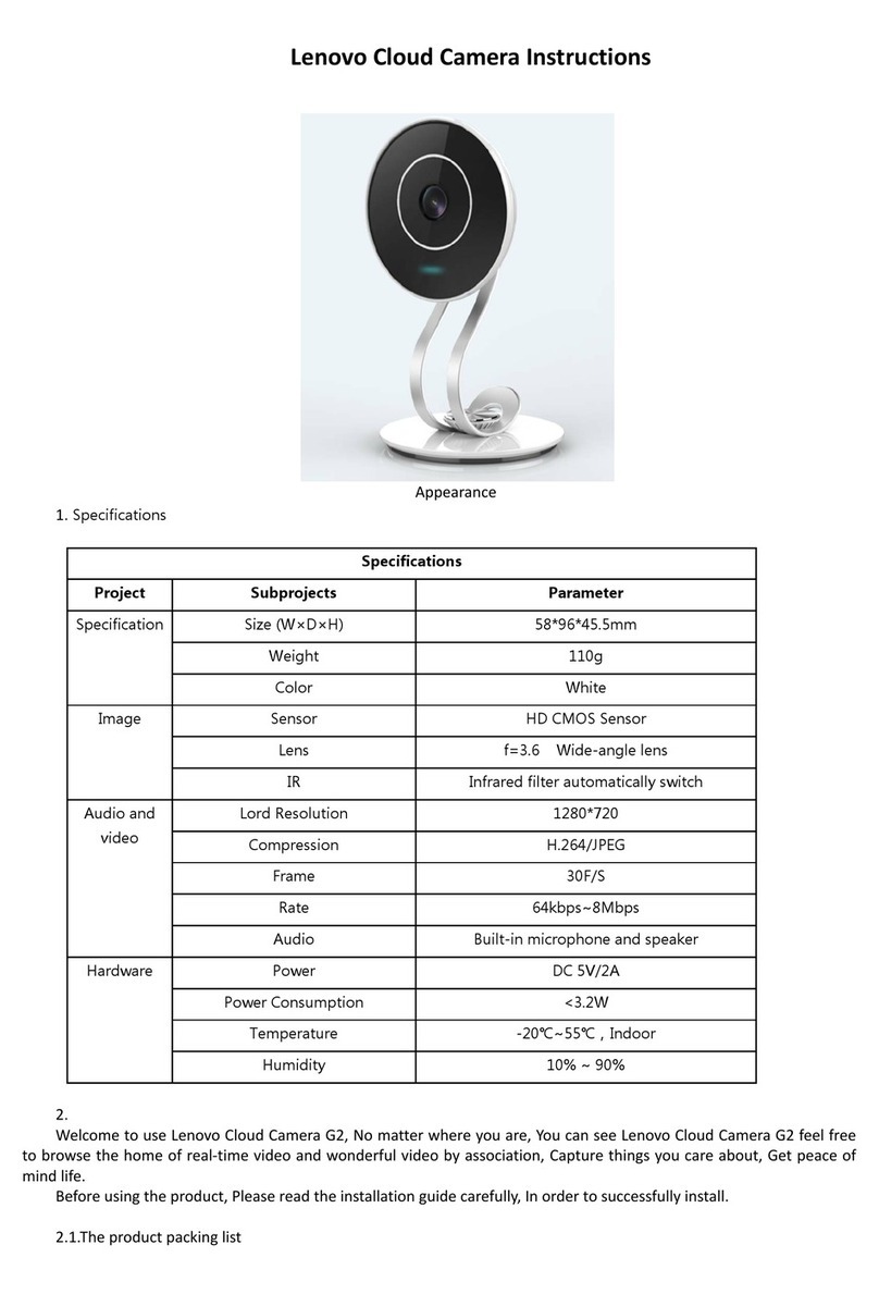 Lenovo CLOUDCAMERA-G2 instructions