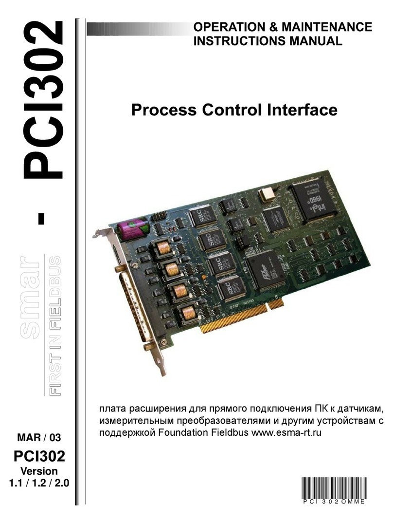 SMAR PCI302 Operation, maintenance & instruction manual