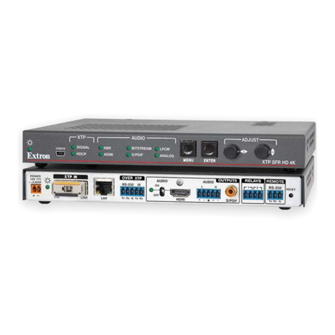 Extron electronics XTP SFR HD 4K User manual