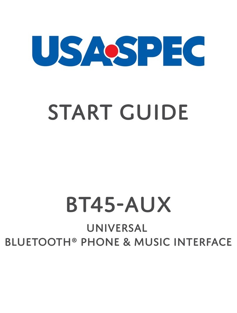 USA SPECS BT45-AUX Start guide