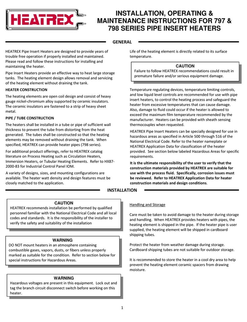 Heatrex 797 SERIES Installation, operating, & maintenance instructions Heatrex 797 SERIES Installation, operating, & maintenance instructions