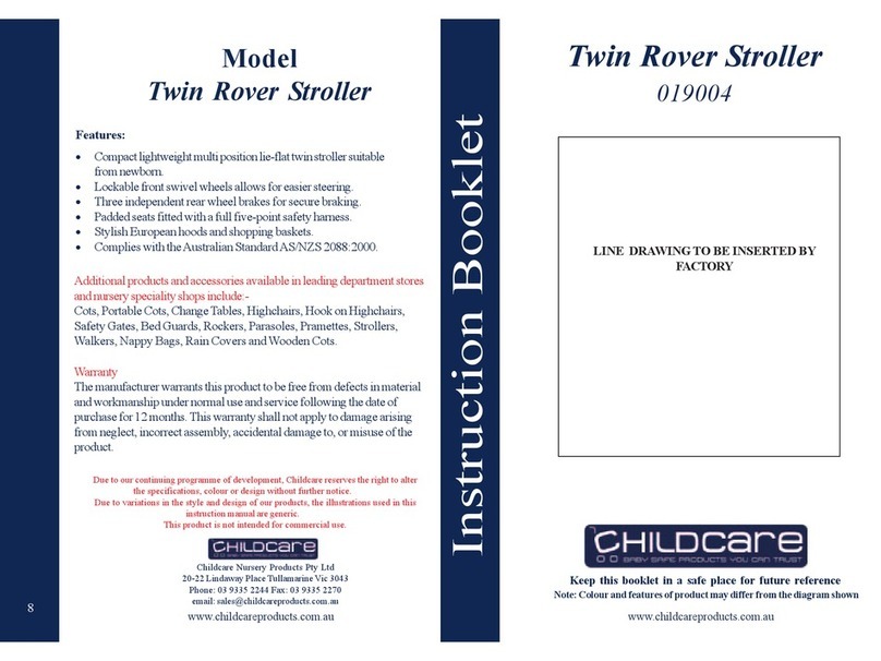 Childcare Twin Rover Stroller User manual