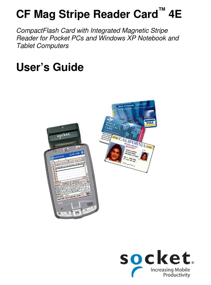 Socket CF Mag Stripe Reader Card 4E User manual