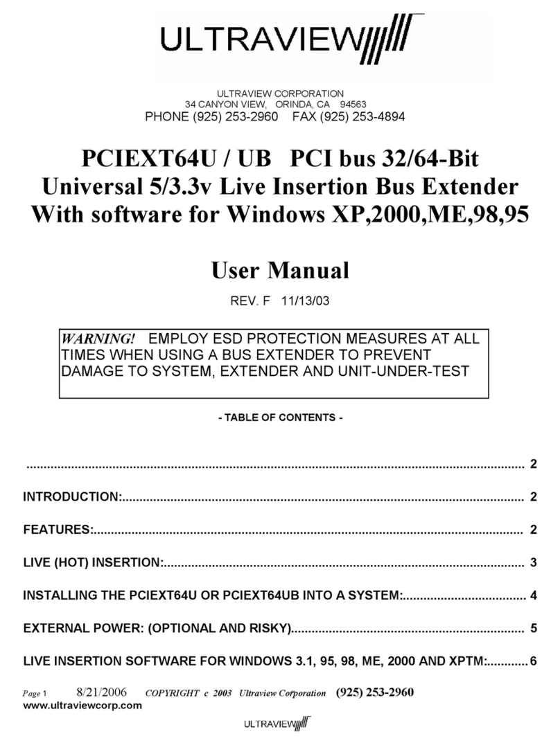 UltraView PCIEXT64U user manual