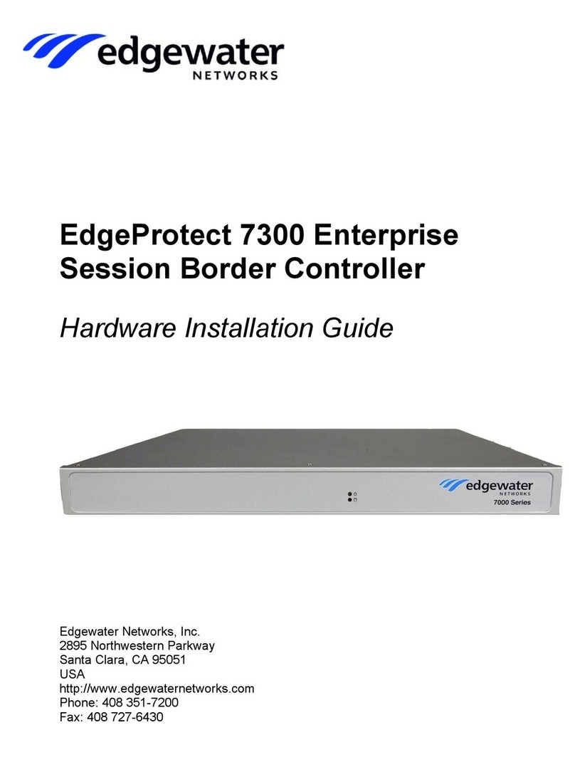 Edgewater Networks EdgeProtect 7300 Hardware installation guide