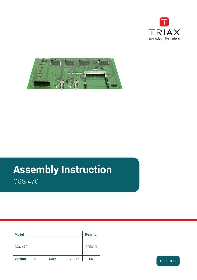 Triax CGS 470 User manual Triax CGS 470 User manual
