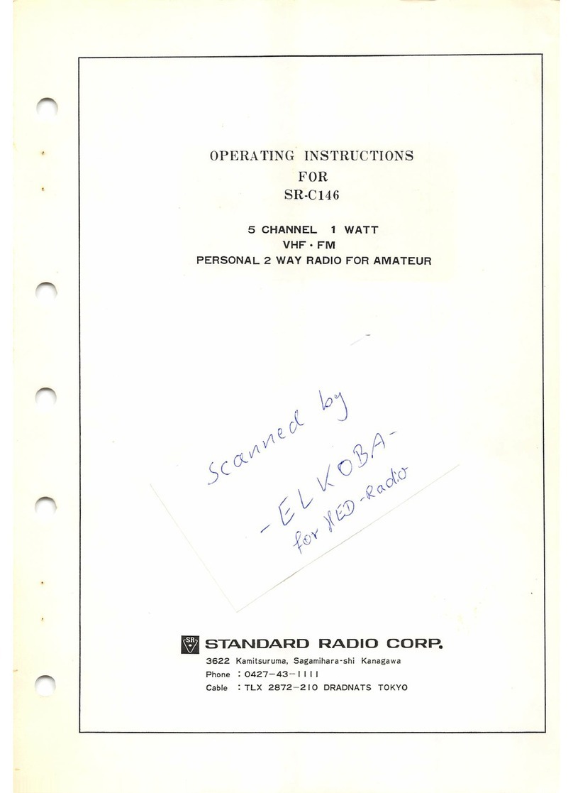 Standard Radio SR-C146 operating instructions