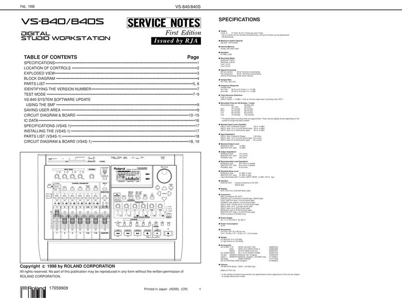 Roland V-Sudio VS-840 Operating and maintenance manual