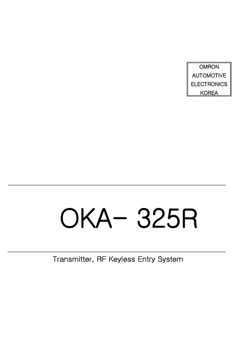 Omron Automotive Electronics OKA-325R user manual