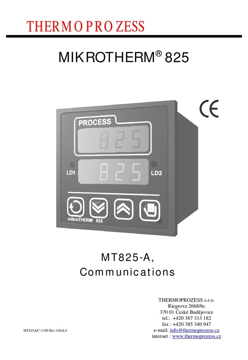 thermoprozess MIKROTHERM 825 user manual