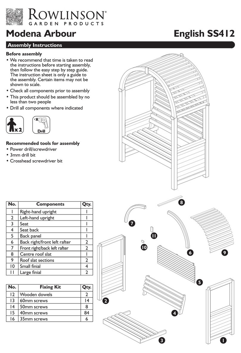 Rowlinson Modena Arbour User manual